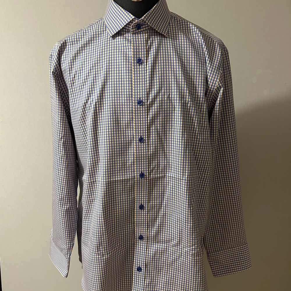Twillory Men's Checkered Dress Shirt. Size 17 32/33.